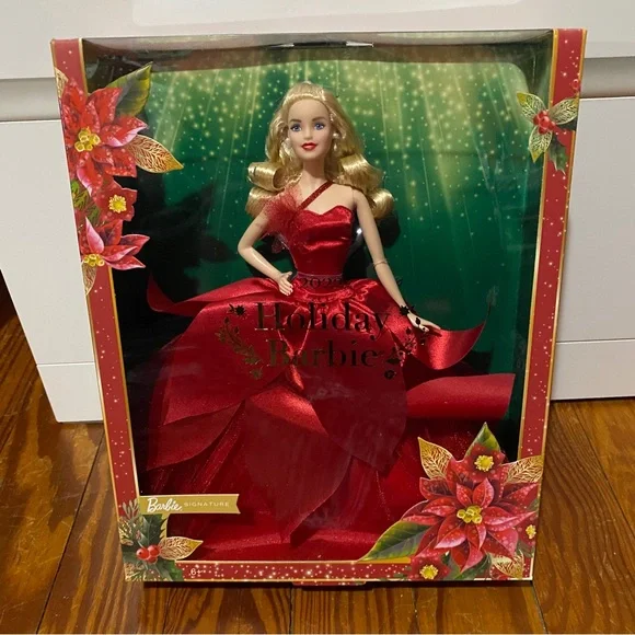 2022 Holiday Barbie Doll with Blonde Hair - Picture 2 of 8